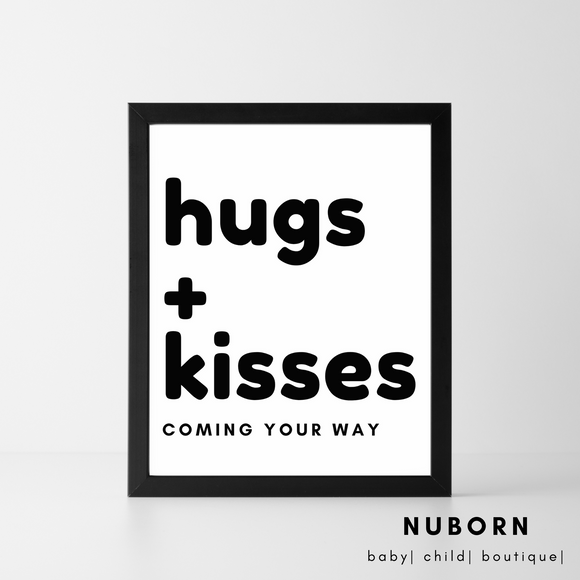 Hugs + Kisses Coming your Way | Wall Art |