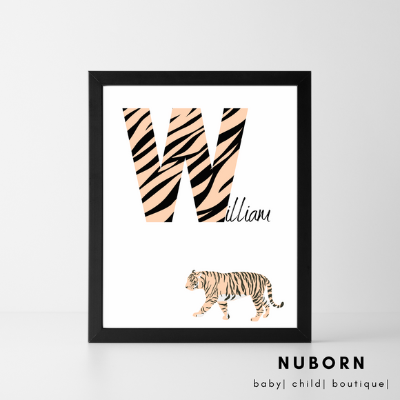 Tiger Print | Name | Wall Art |