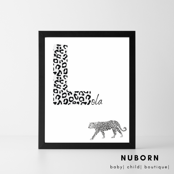 Leopard Print | Name | Wall Art |