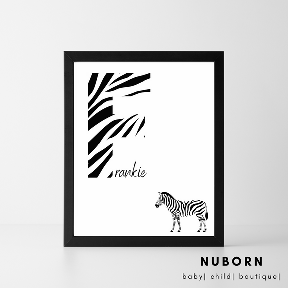 Zebra Print | Name | Wall Art |